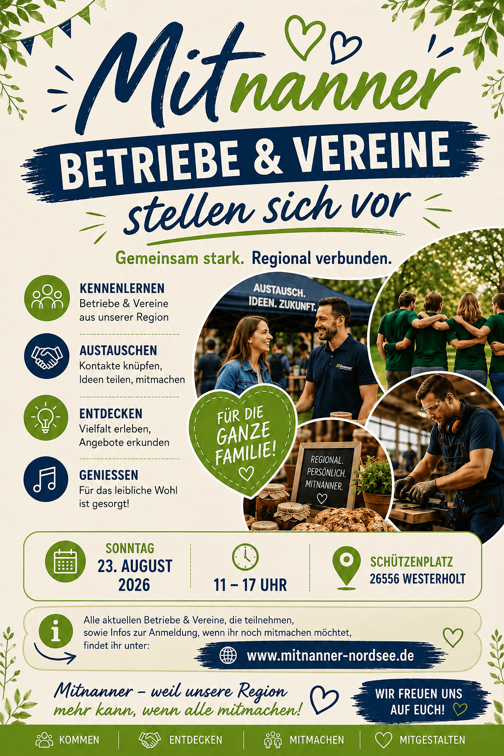 Flyer der Veranstaltung Mitnanner - Betriebe und Vereine stellen sich vor
